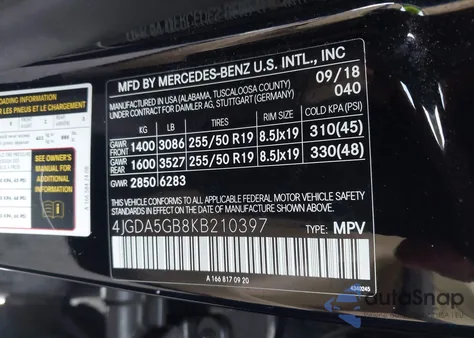 2019 Mercedes-Benz Gle 400 4Matic z USA, uszkodzony, nr VIN 4JGDA5GB8KB210397